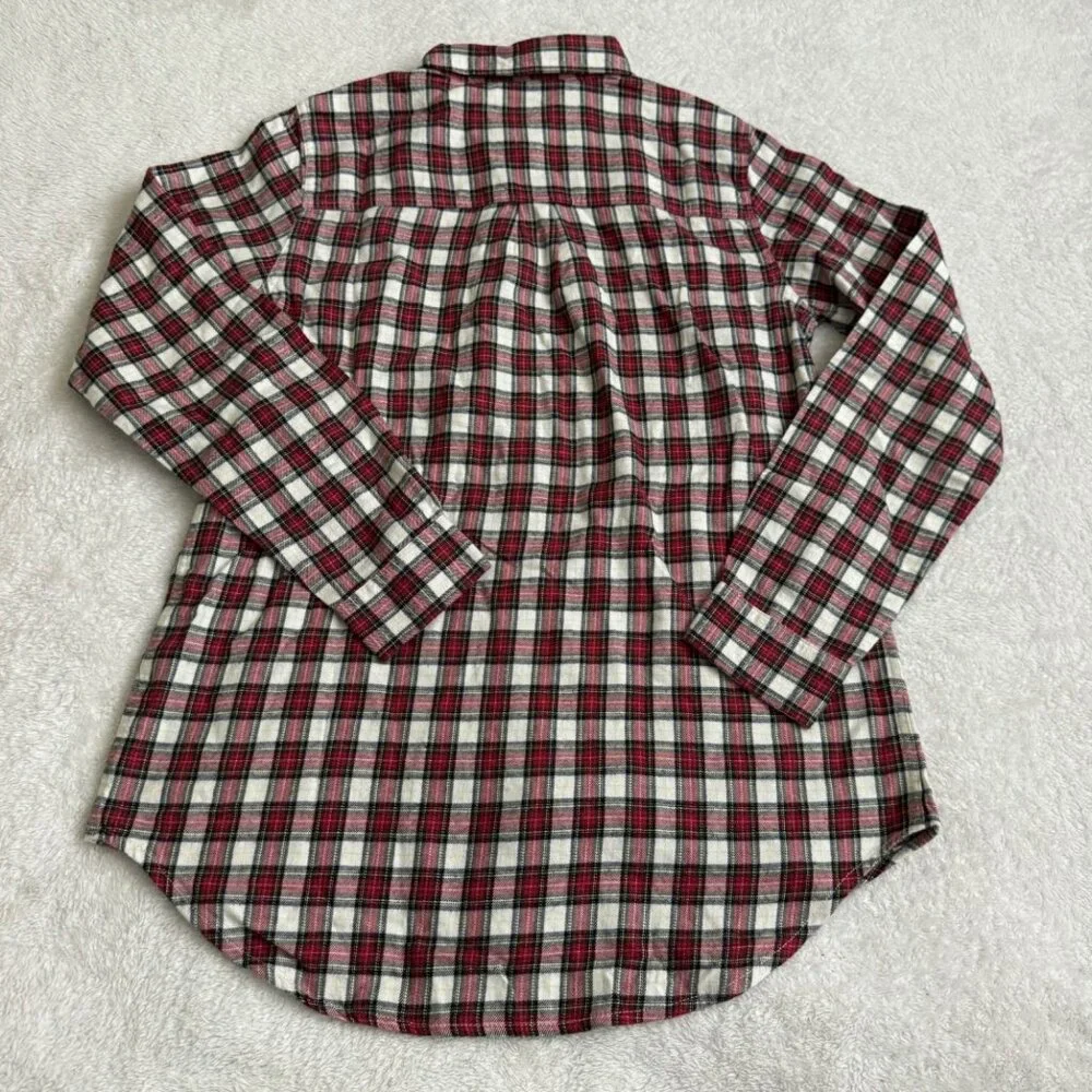 Marine Layer Kendall womens shirt red plaid button down sz medium Collared - Picture 4 of 12
